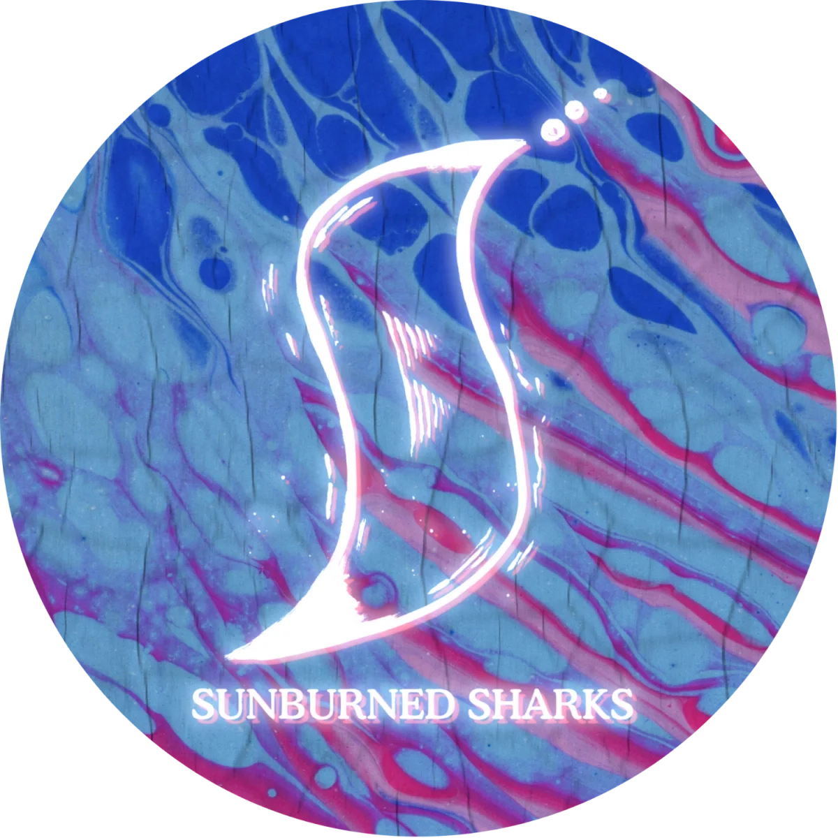Sunburned Sharks logo sticker